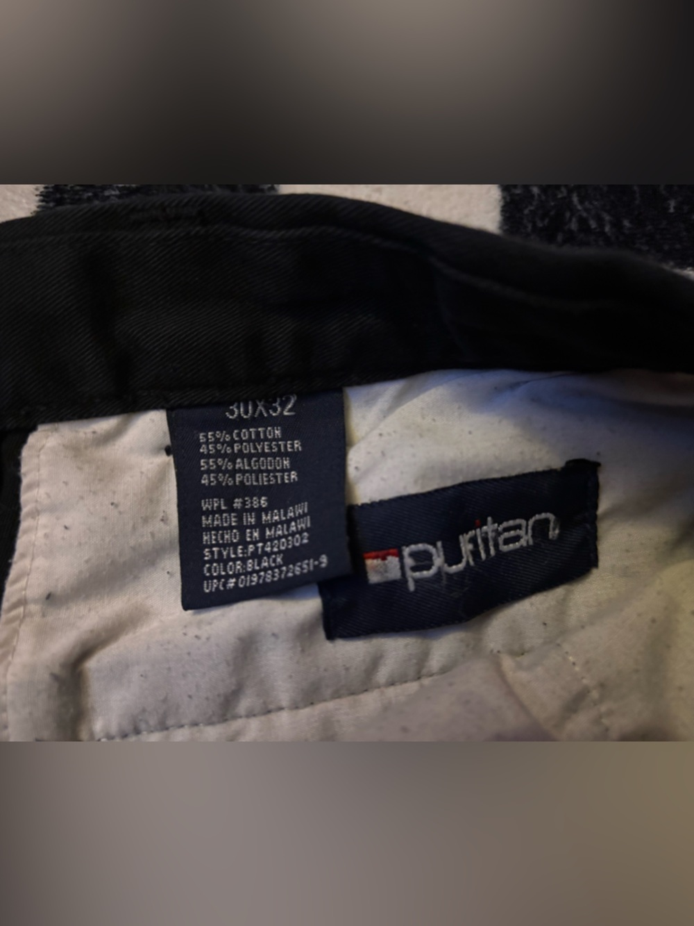 Puritan Men's Chinos in Charcoal Black - Picture 2 of 4